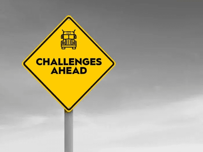 Challenges Ahead Sign